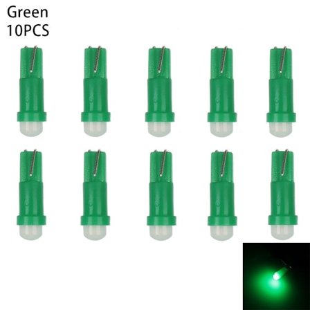 T5 LED-lampa Instrumentpanellampa GRÖN 10 ST 10 ST Grön - Perfekt Grön