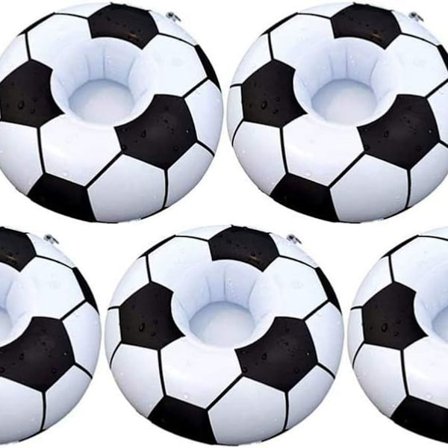 Oppblåsbar drikkeholder 5-pak Fotball drikkebasseng flyter KLB