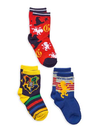 3 Pack Socks Patterned Harry Potter