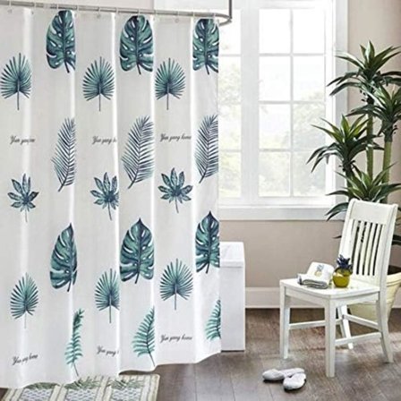 Polyester bruseforhæng 180x200cm, Vandtæt Antibakteriel Bad