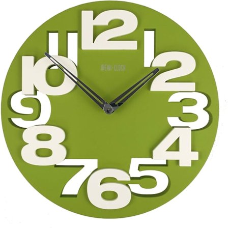 Design Radiostyret Køkkenvægur Gør Piloteret Grøn/Hvid