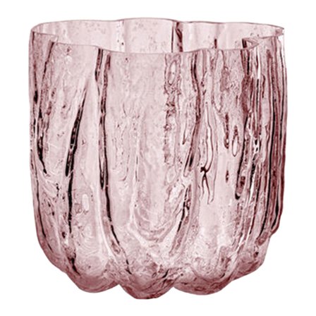 Kosta boda Crackle vase 12,1 cm, rosa