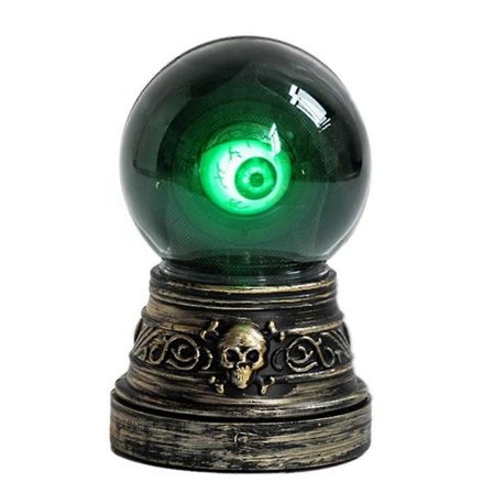 QQ-Halloween Kristallkula Dekoration Kristallkula LED Gotisk Dekoration Batteridriven Kristallkula Ho