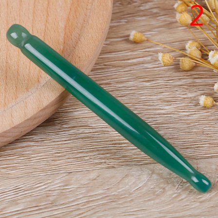 Naturlig Jade Ansigt Akupunkturpunkt Jade Stone Guasha Massage T