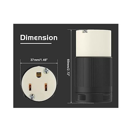 2-pak Nema 5-15r ledningskontaktuttak stikkontakt uttak 15 Amp 125