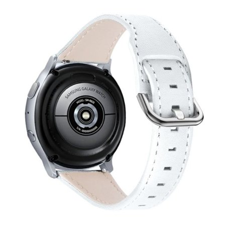 Samsung Galaxy Watch 3 (45mm) / Watch (46mm) enkel urrem i ægte læder - Hvid