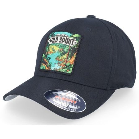 Wild Spirit - Svart flexfit Keps - Outdoor Clothing Forest Lake Black Flexfit @ Hatstore