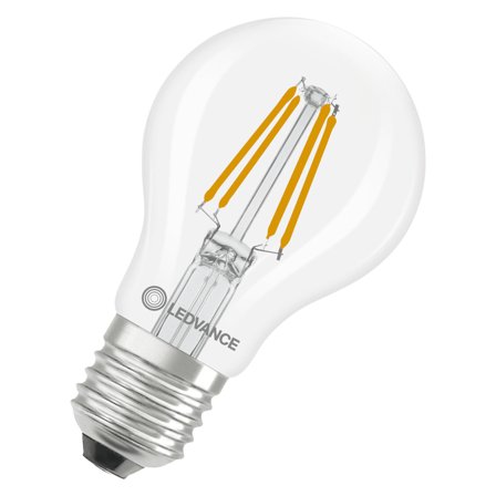 LEDVANCE Performance LED-lampe 3,4 W, 470 lm, 2700 K, E27, dimbar Klart glass, Belysning