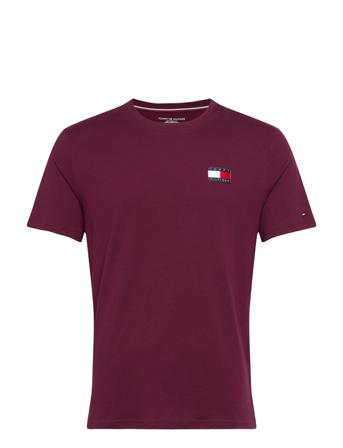 Cn Ss Tee T-shirt Burgundy Tommy Hilfiger