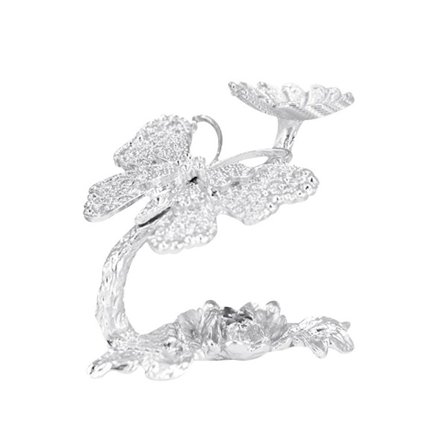 Butterfly Display Base Holder Krystalkugle Display Stand SØLV