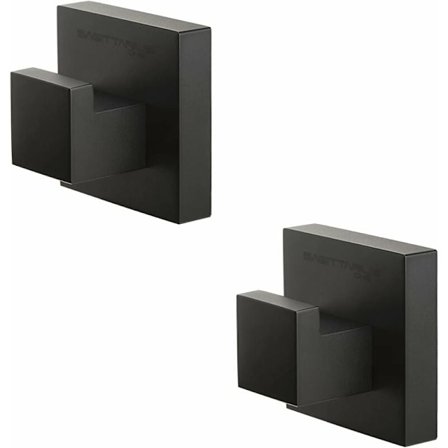 32S1-B Håndklædekroge Sort 2 Pakke Impact Kroge Sort Badeværelse og Køkken Kroge Badeværelse Kroge Køkken Håndklædekroge Impact Kroge