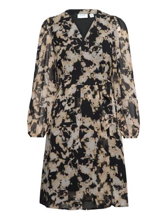 Virina Kit L/S Short Wrap Knee Dress/Su Dresses Wrap Dresses Brun Vila