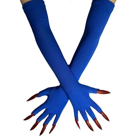 Seje Halloween-handsker lange sektion spøgelsesklo klæd-ud handsker trendy røde lange negle Cosplay Halloween sjove handsker A529 C068-27 One Size