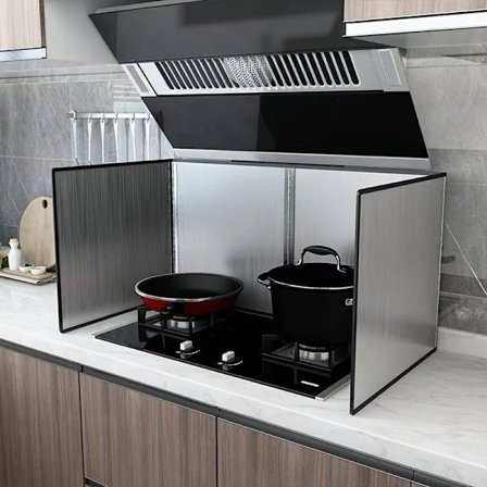 Vikbart stänkskydd i rostfritt stål – Köksstänkskydd för spis, lätt att rengöra