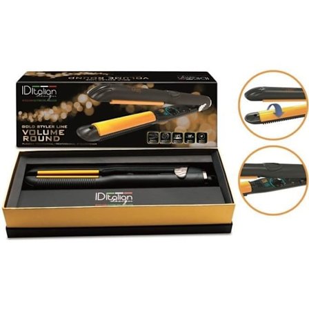 Professionell plattång Gold Styler Volume Round 230°C – Svängbara keramikplattor