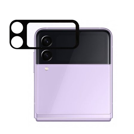Samsung Galaxy Z Flip3 5G kameralinsebeskytter af hærdet glas - Sort