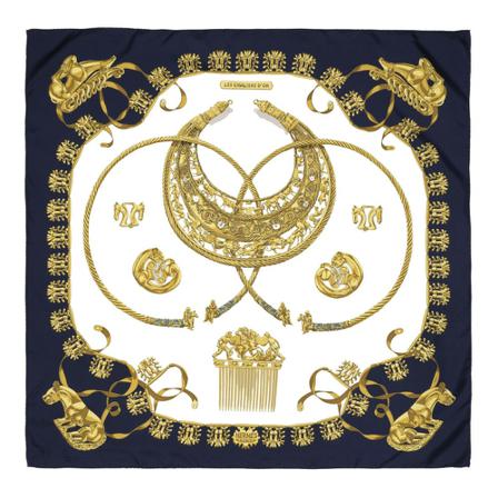 Hermès Vintage, Pre-owned Scarf Blauw, Dames, Maat:ONE Size
