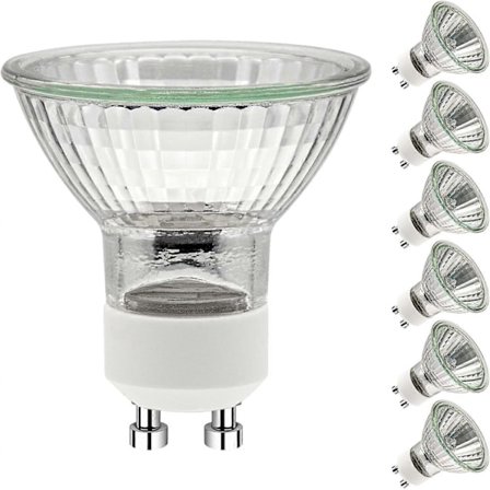GU10 35W Lyspærer, GU10 Halogen Lyspærer, AC 230V 35W Spot Lyspære, GU10 Halogen Lyspærer 2 Pin 35 Graders Spredningsvinkel 2700K Dimbar Varmhvit, P