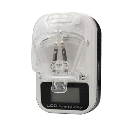 Universal LCD Mobiltelefon Batteri Vegglader med USB
