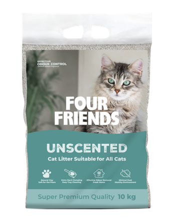 FourFriends - Cat Litter Unscented 10 kg - Uparfymert - Katt - Kattesand & kattestrø - Klumpdannende kattesand - ZOO.no