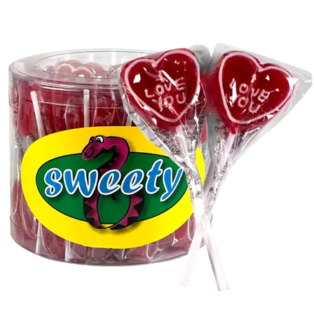 Jellioo I Love You Lollipop 17g x 50st- Vuxen.se - Smaksatt & ätbart - Massageoljor, ätbar body paint, bj blast, bj spray