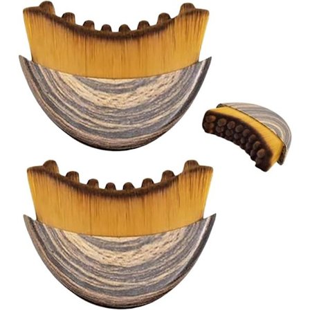 1/2 st Ansiktsborste för Lymfdränage, Massage av Haka och Käklinje, Ergonomisk Design Torrborstning Ansiktsborste 5x6,3 cm