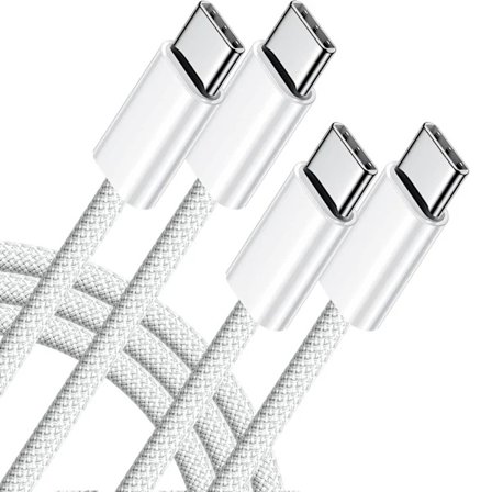 2-pak 3FT USB-C til USB-C-kabel - Certificeret hurtigopladningskabel til iPhone 15 Pro Max, Samsung S23, iPad Pro, MacBook Air