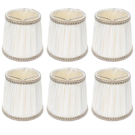 Moderne 6 stk Stoff Lampeskjerm E14 Skrue Bordlampe Hjem Tilbehør