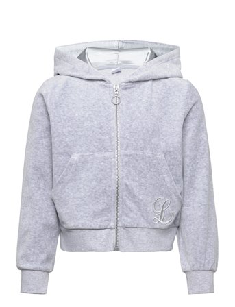 Sweatshirt Velour With Hoodie Grey Lindex