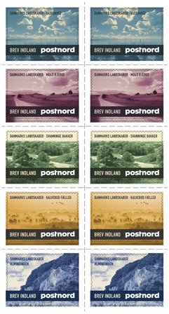 Danmark - Danmarks landskaber - Postfrisk 10-stribe