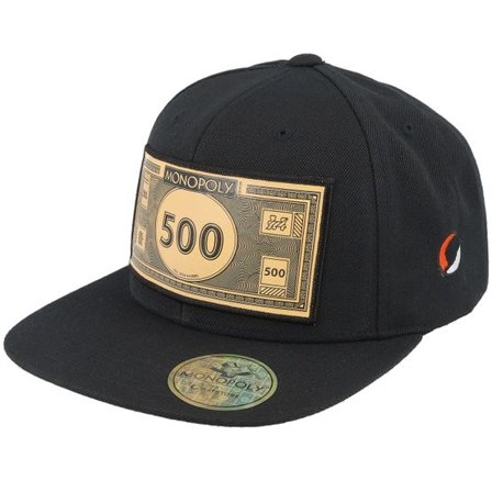 Monopoly - Svart snapback Keps - Monopoly Money Black Snapback @ Hatstore