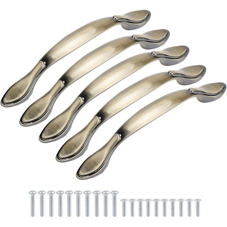 Vintage-kaapin vetimet, antiikkiset kaarivetimet, huonekalujen oven vetimet, vihreä pronssi, 96 mm, 2 kpl