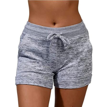 Kvinnor Activewear Casual Shorts Fickor Dragsko High Waist Sp