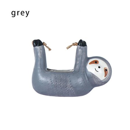 Dovendyr hængende planteholder Keramiske plantekasser GRÅ