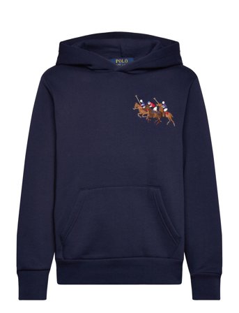 Ralph Lauren Kids Triple-Pony Fleece Hoodie - Navy - 138-149