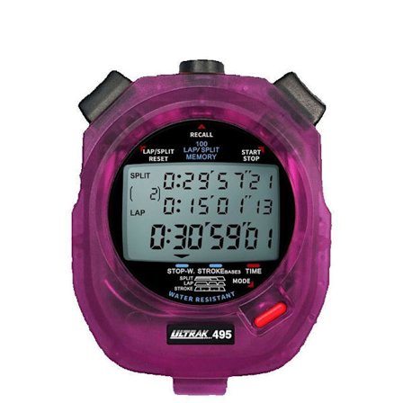 Ultrak 495-100 Dobbel Split Minnestoppeklokke - Gul WG