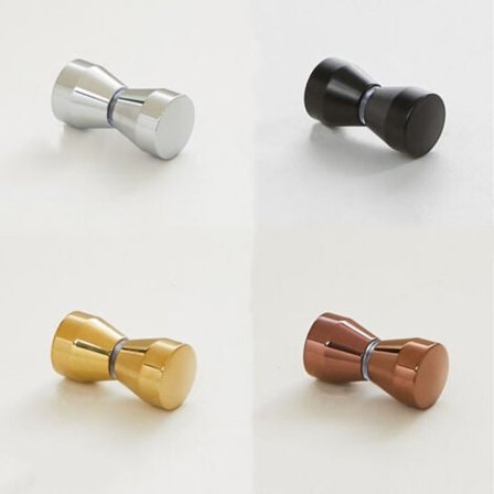 Par av rostfria skjutdörrknoppar för duschdörrar i glas, handtag för duschdörrar i glas för badrum, kök, hemmakontor, hotell (Sty