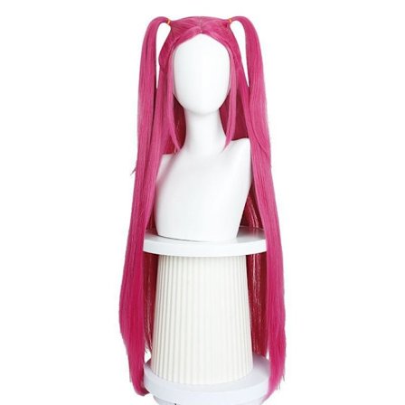 Hot tilbud til lav pris! Lingqi Demon Hunter Mira Paryk Zoe Lumi Simulering Hovedbund Anime Paryk - Glad-XS