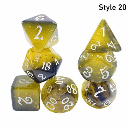 7 st/ set DND-tärningar polyedriska tärningar STYLE 20 STYLE 20