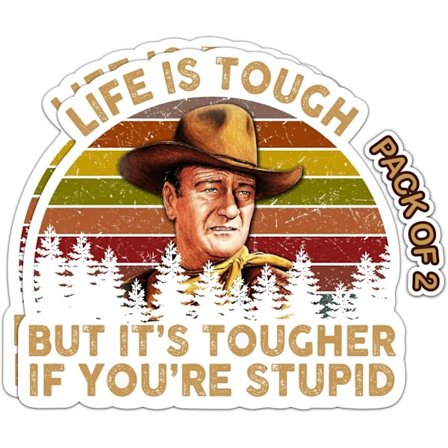 5 stk. Life is Tough klistermærker – Vinyl klistermærke til bil, lastbil og varevogn – Aftagelig indendørs og udendørs brug til laptop klistermærke