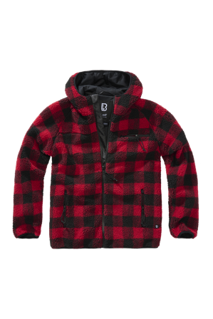 Giacca Moto Brandit Teddyfleece Rosso/Nero L