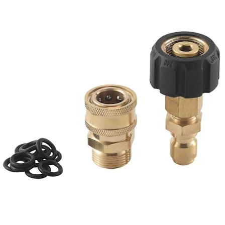 Høytrykksvaskeradaptersett, hurtigkobling, M22 14mm dreibar til M22 metrisk kobling, m22-14 dreibar +