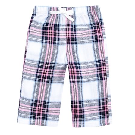 Larkwood Babies Tartan Lounge Byxor 12-18 Månader Vit/Rosa