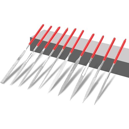 10 STK Nøddefil Luthier Guitar Reparationsværktøj Metalnål