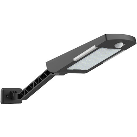 Utendørs solcelle gatelys, 48 LEDS 600LM Auto På/Av Skumring til Daggry med PIR Bevegelsessensor for Parkeringsplass Hage A