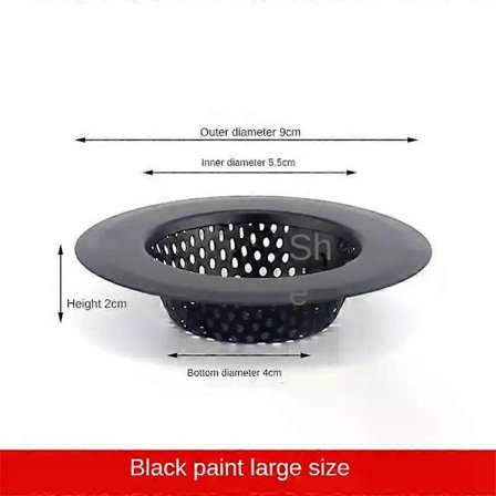 Tvättställsfilter Slaggskärm Diskbänkssil Rostfritt Stål Tratt Anti-blockerande Diskmaskin Golvbrunn Avlopp Hårfångare