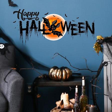 Halloween Spöke Bat 3D Väggdekaler - Avtagbar Väggdekor för Halloween