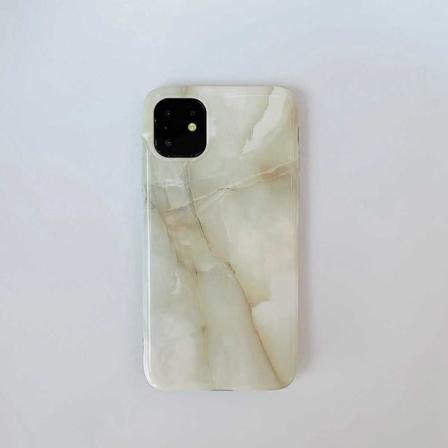 Mobil cover til iPhone 11 Pro Max i naturmarmor mønster Beige one size