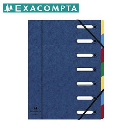 EXACOMPTA Sorteringsmapp 7-flik blå - Lyreco - Kontorsmaterial - Mappar och plastfickor - Sorteringsmappar