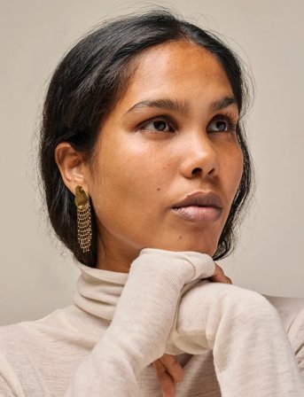 Enamel Copenhagen Earrings, Solange - Gold - ONE SIZE